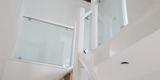 Top of stairs Glass Balustrade